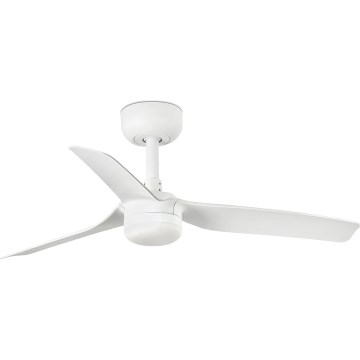 FARO 33820WT-1TW - Ventilatore da soffitto LED dimmerabile MINI PUNT S LED/10W/230V 2700/3000/4000K bianco diam. 90 cm Wi-Fi Tuya + telecomando