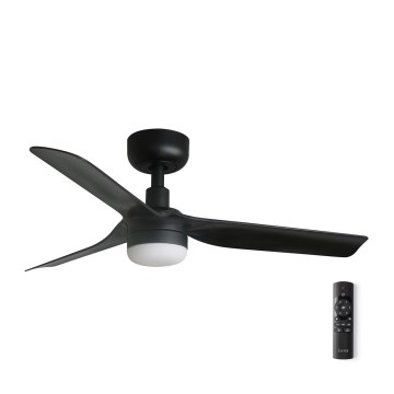 FARO 33822-1TW - Ventilatore da soffitto LED dimmerabile MINI PUNT con LED 10 W (2700/3000/4000 K), nero Ø 90 cm + telecomando