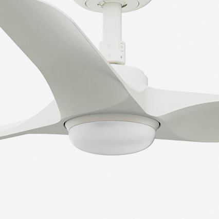 FARO 33824WT-1TW - Ventilatore da soffitto dimmerabile a LED HEY S LED/10W/230V 2700/4000/6000K bianco diametro 90 cm Wi-Fi Tuya + telecomando
