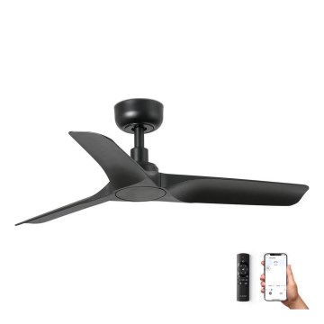 FARO 33825WP - Ventilatore da soffitto HEY S nero diametro 90 cm SMART + telecomando