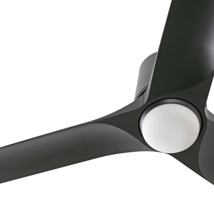FARO 33827WT-1TW - Ventilatore da soffitto dimmerabile a LED HEY TUB S LED/10W/230V 2700/4000/6000K nero diametro 90 cm Wi-Fi Tuya + telecomando