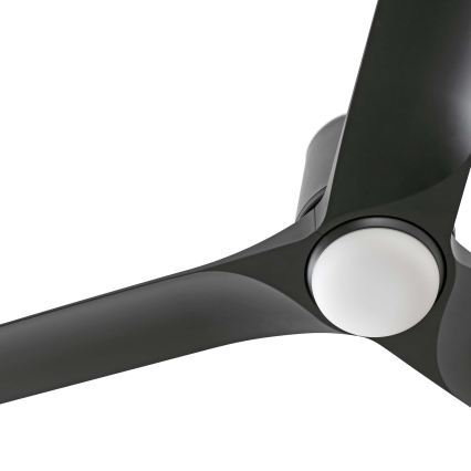 FARO 33827WT1S - Ventilatore da soffitto dimmerabile HEY TUB S - LED/10W/230V 2700/3000/4000K Ø 90 cm nero Wi-Fi Tuya + telecomando