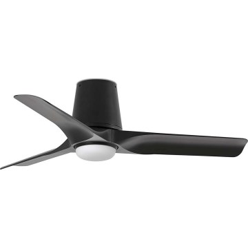 FARO 33827WT1S - Ventilatore da soffitto dimmerabile HEY TUB S - LED/10W/230V 2700/3000/4000K Ø 90 cm nero Wi-Fi Tuya + telecomando