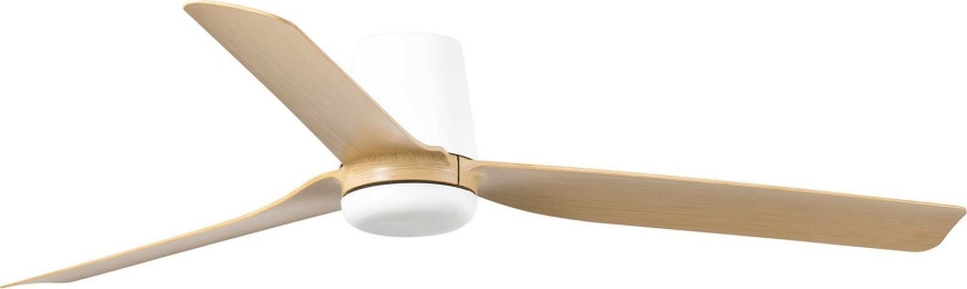 FARO 33829WT - Ventilatore da soffitto PUNT TUB M marrone/bianco diametro 132 cm Wi-Fi Tuya + telecomando