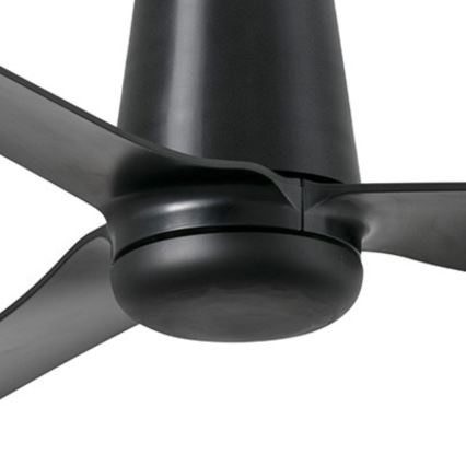 FARO 33830WT - Ventilatore da soffitto PUNT TUB M nero diametro 132 cm Wi-Fi Tuya + telecomando