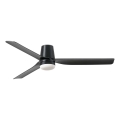 FARO 33830WT1S - Ventilatore da soffitto LED dimmerabile PUNT TUB M LED/18W/230V 2700/3000/4000K Ø 132 cm nero Wi‑Fi Tuya + telecomando