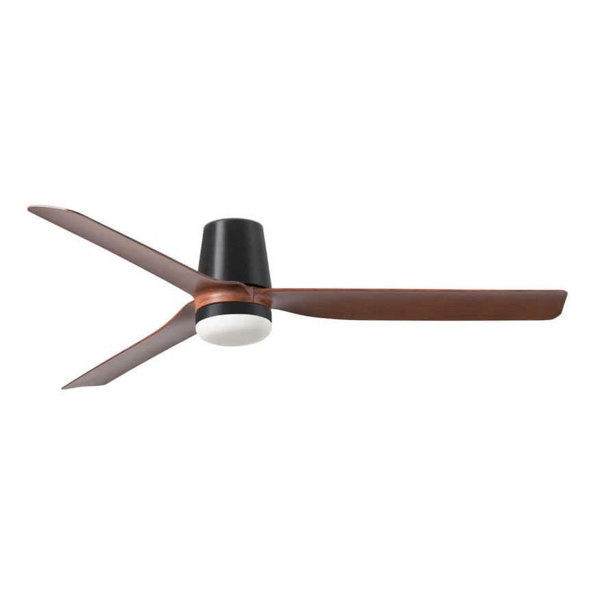 FARO 33831-1TW - Ventilatore da soffitto dimmerabile a LED PUNT TUB M LED/18W/230V 3000/4200/6500K diametro 130 cm marrone/nero + telecomando