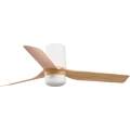 FARO 33833-1TW - Ventilatore da soffitto LED dimmerabile MINI PUNT TUB con LED/10W/230V 2700/3000/4000K Ø 90 cm marrone/bianco + telecomando