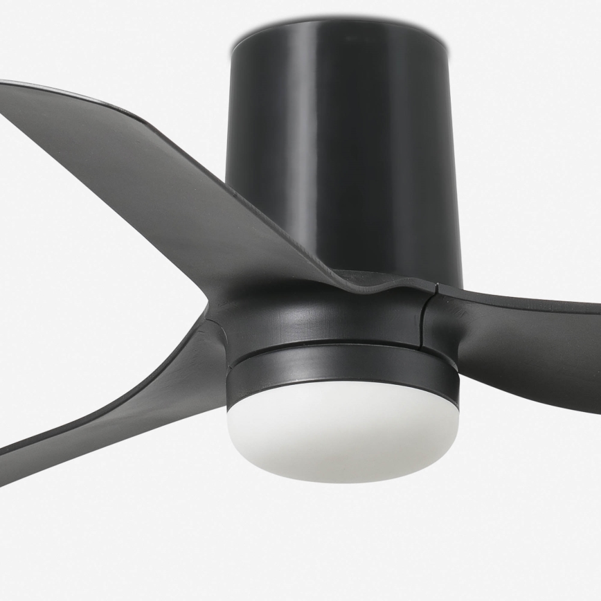 FARO 33834-1TW - Ventilatore da soffitto dimmerabile a LED MINI PUNT TUB S LED/10W/230V 2700/3000/4000K Ø 90 cm nero + telecomando