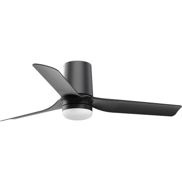 FARO 33834-1TW - Ventilatore da soffitto dimmerabile a LED MINI PUNT TUB S LED/10W/230V 2700/3000/4000K Ø 90 cm nero + telecomando