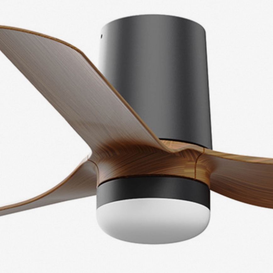 FARO 33835-1TW - Ventilatore da soffitto LED dimmerabile MINI PUNT TUB con LED/10W/230V 2700/3000/4000K Ø 90 cm marrone/nero + telecomando