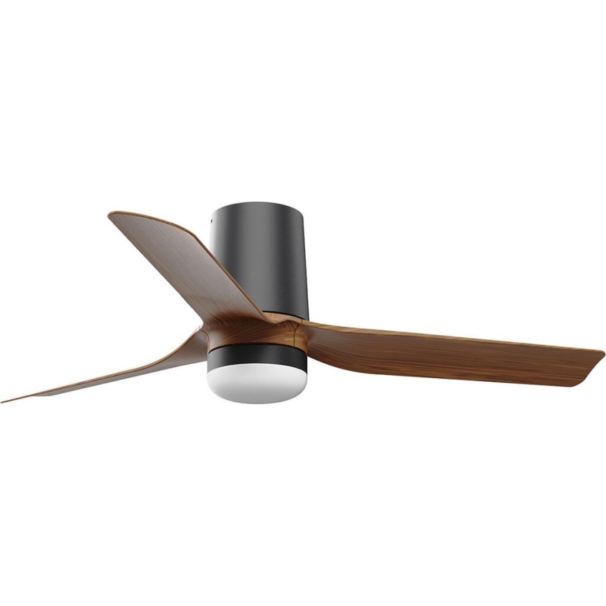 FARO 33835WT-1TW - Ventilatore da soffitto dimmerabile a LED MINI PUNT TUB S LED/10W/230V 2700/4000/6000K marrone/nero d90 cm Wi-Fi Tuya + telecomando