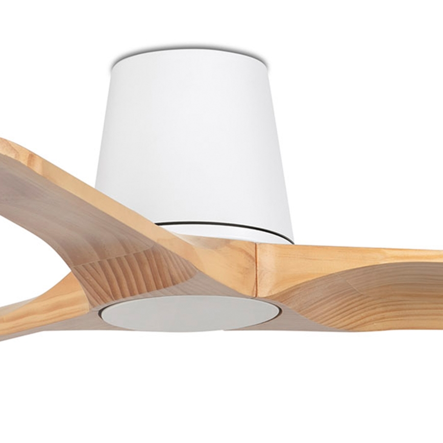 FARO 33836 - Ventilatore da soffitto HEYWOOD TUB pino/bianco diam. 90 cm + telecomando