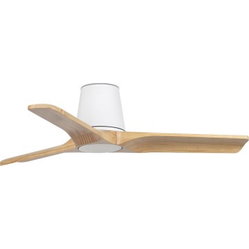 FARO 33836 - Ventilatore da soffitto HEYWOOD TUB pino/bianco diam. 90 cm + telecomando