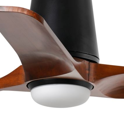 FARO 33837-1TW - Ventilatore da soffitto dimmerabile a LED HEYWOOD TUB S LED/10W/230V 2700/3000/4000K pino/nero Ø 90 cm + telecomando