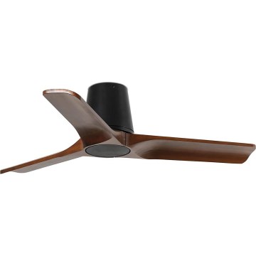 FARO 33837WT - Ventilatore da soffitto HEYWOOD TUB in pino/nero diam. 90 cm Wi-Fi Tuya + telecomando