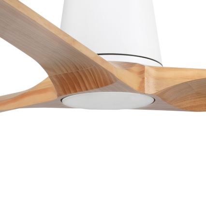FARO 33838 - Ventilatore da soffitto HEYWOOD TUB L pino/bianco diam. 132 cm + telecomando