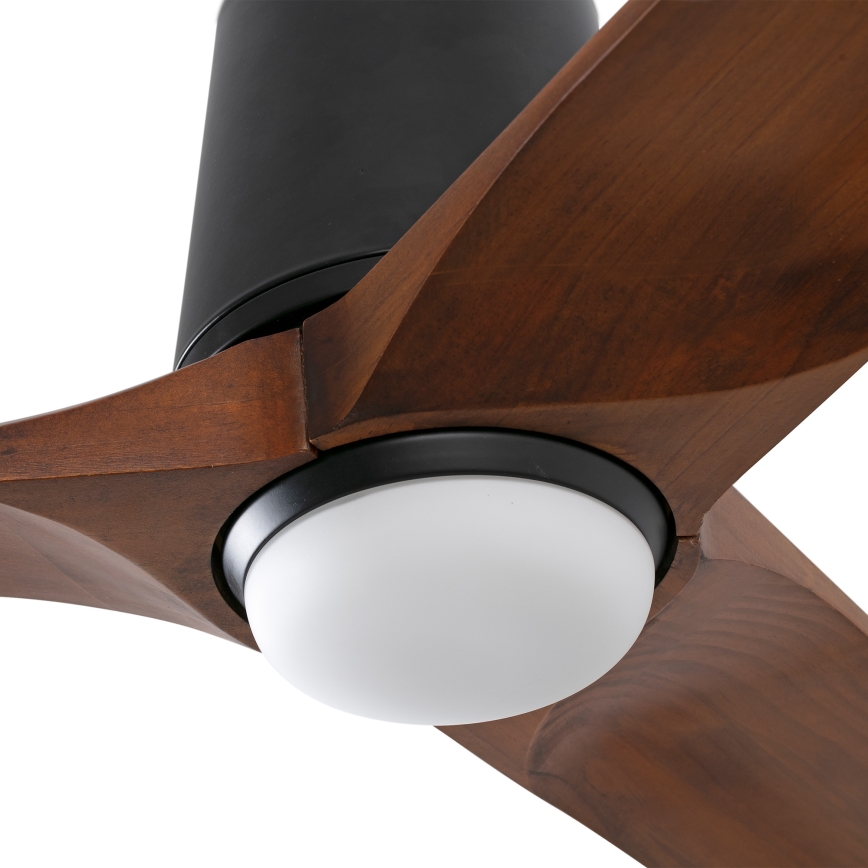 FARO 33839-1TW - Ventilatore da soffitto dimmerabile a LED HEYWOOD TUB L LED/10W/230V 2700/4000/6000K pino/nero Ø 132 cm + telecomando