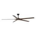 FARO 34190WT - Ventilatore da soffitto BIGWOOD XL pino/nero diam. 200 cm Wi-Fi Tuya + telecomando