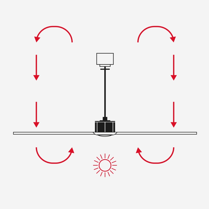 FARO 34194WT - Ventilatore da soffitto ROCKER M Ø 132 cm bianco Wi-Fi Tuya + telecomando