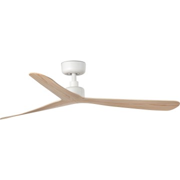 FARO 34195WT - Ventilatore da soffitto ROCKER M Ø 132 cm beige/bianco Wi-Fi Tuya + telecomando