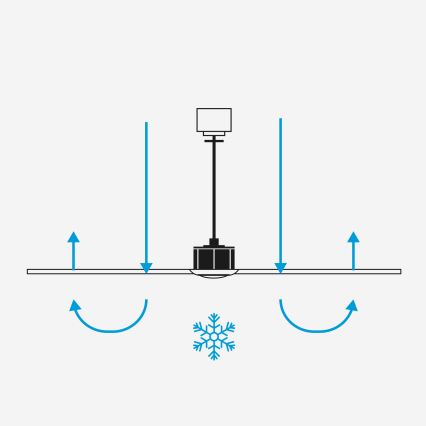 FARO 34197WT - Ventilatore da soffitto ROCKER M diam. 132 cm marrone/nero Wi-Fi Tuya + telecomando