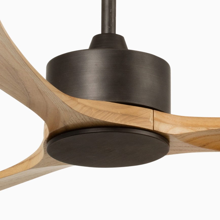 FARO 34200WPA - Ventilatore da soffitto KAUAI XXL legno/nero d. 240 cm SMART + telecomando