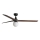 FARO 34276WT-11L - Ventilatore da soffitto KLIM L 1xE27/15W/230V legno/nero diametro 150 cm Wi-Fi Tuya + telecomando