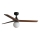FARO 34277WT-11L - Ventilatore da soffitto KLIM M 1xE27/15W/230V legno/nero diametro 125 cm Wi-Fi Tuya + telecomando