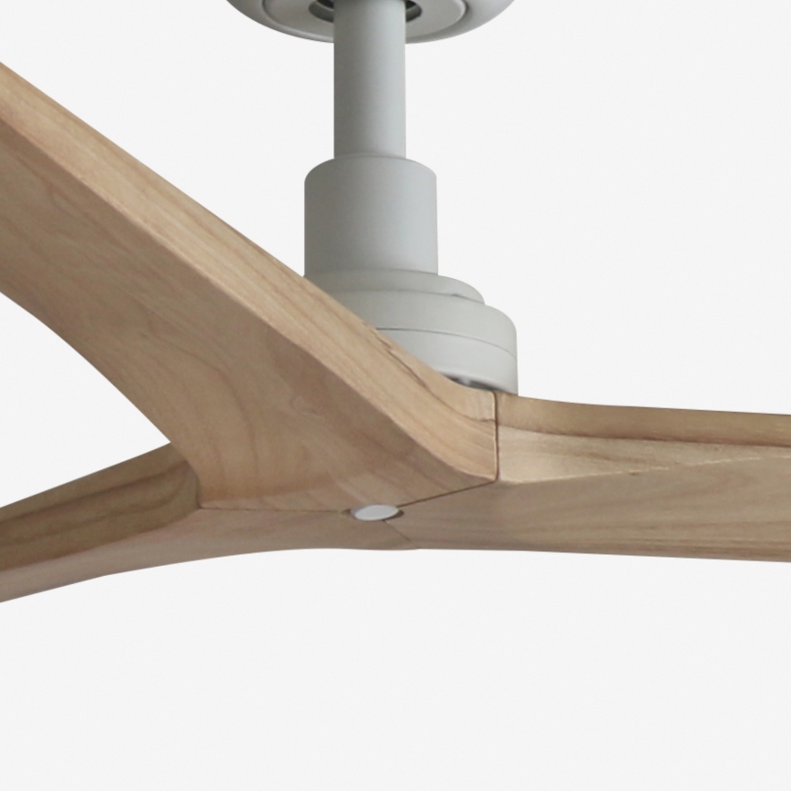 FARO 34280 - Ventilatore da soffitto KLIM M pino/bianco diametro 125 cm + telecomando