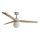 FARO 34280WT-11L - Ventilatore da soffitto KLIM M 1xE27/15W/230V pino/bianco diametro 125 cm Wi-Fi Tuya + telecomando