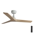 FARO 34281 - Ventilatore da soffitto KLIM S pino/bianco diametro 92,5 cm + telecomando