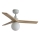 FARO 34281WT-11L - Ventilatore da soffitto KLIM S 1xE27/15W/230V legno/bianco diametro 92,5 cm Wi-Fi Tuya + telecomando