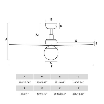 FARO 34281WT-11L - Ventilatore da soffitto KLIM S 1xE27/15W/230V legno/bianco diametro 92,5 cm Wi-Fi Tuya + telecomando