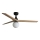 FARO 34283WT-11L - Ventilatore da soffitto KLIM M 1xE27/15W/230V pino/nero diam. 125 cm Wi-Fi Tuya + telecomando