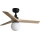 FARO 34284WT-11L - Ventilatore da soffitto KLIM S 1xE27/15W/230V pino/nero diametro 92,5 cm Wi-Fi Tuya + telecomando