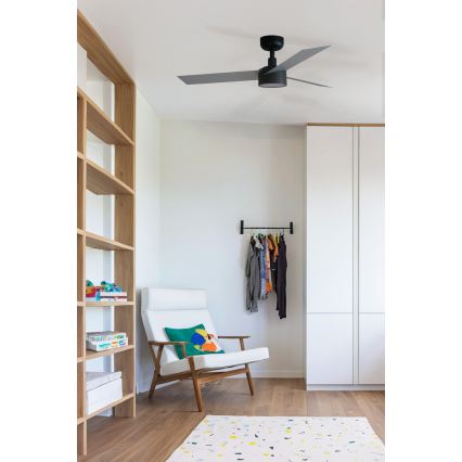 FARO 34285WT1S - Ventilatore da soffitto con LED dimmerabile CRUISER S LED/18W/230V 2700/3000/4000K diam. 106 cm grigio/nero Wi-Fi Tuya + telecomando