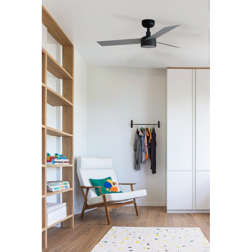 FARO 34285WT1S - Ventilatore da soffitto con LED dimmerabile CRUISER S LED/18W/230V 2700/3000/4000K diam. 106 cm grigio/nero Wi-Fi Tuya + telecomando