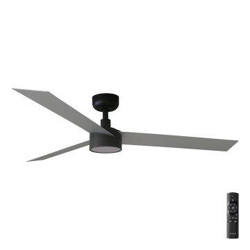 FARO 34286-1TW - Ventilatore da soffitto dimmerabile a LED CRUISER L LED/18W/230V 2700/3000/4000K Ø 132 cm nero/grigio + telecomando