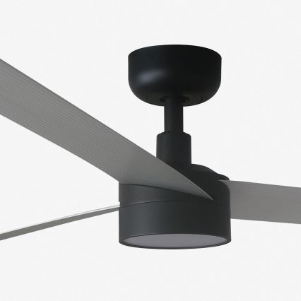 FARO 34287WT1S - Ventilatore da soffitto dimmerabile CRUISER XL LED/18W/230V 2700/3000/4000K Ø 160 cm grigio/nero Wi-Fi Tuya + telecomando