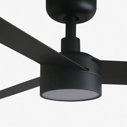 FARO 34289WT1S - Ventilatore da soffitto dimmerabile a LED CRUISER S LED/18W/230V 2700/3000/4000K Ø 106 cm nero Wi-Fi Tuya + telecomando