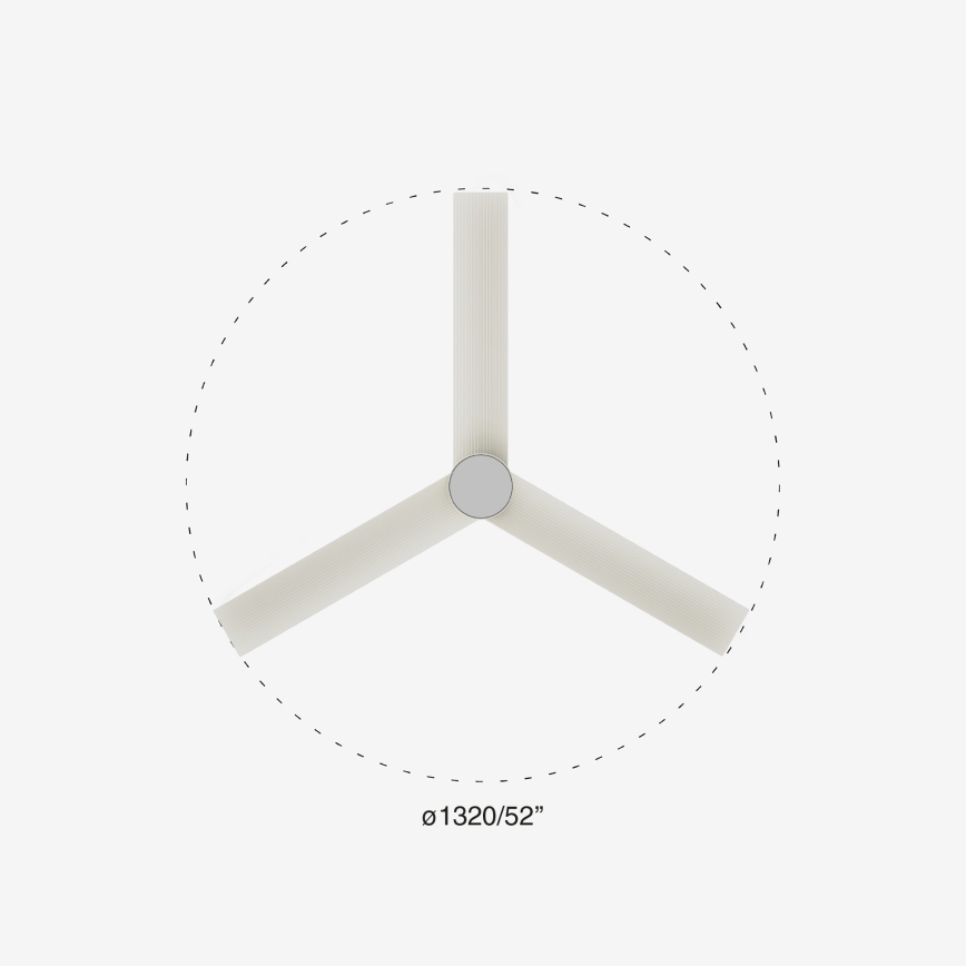 FARO 34290-1TW - Ventilatore a LED dimmerabile CRUISER LED/20W/230V 2700/3000/4000K Ø 132 cm bianco + telecomando