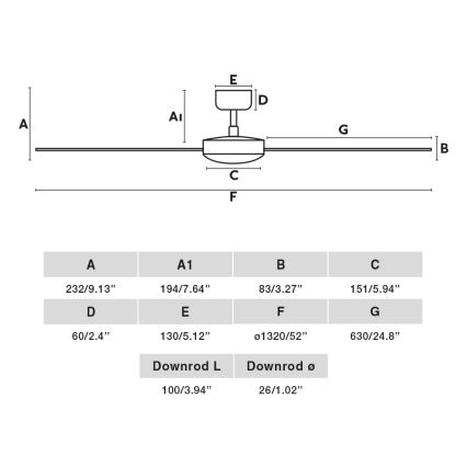 FARO 34290WT - Ventilatore da soffitto CRUISER L bianco diam. 132 cm Wi-Fi Tuya + telecomando