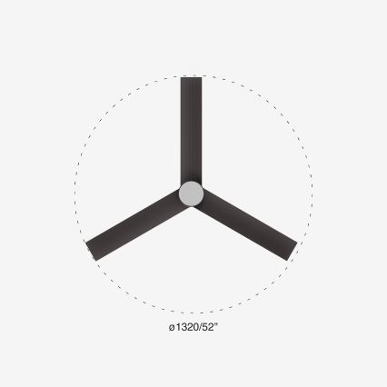 FARO 34291-1TW - Ventilatore da soffitto a LED dimmerabile CRUISER LED/20W/230V 2700/3000/4000K diam. 132 cm nero + telecomando