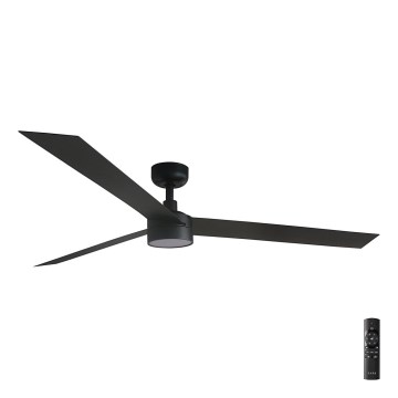 FARO 34293-1TW - Ventilatore da soffitto LED dimmerabile CRUISER XL LED/18W/230V 2700/3000/4000K Ø 160 cm nero + telecomando
