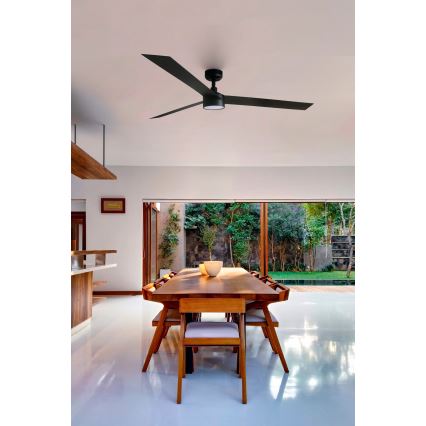 FARO 34293-1TW - Ventilatore da soffitto LED dimmerabile CRUISER XL LED/18W/230V 2700/3000/4000K Ø 160 cm nero + telecomando