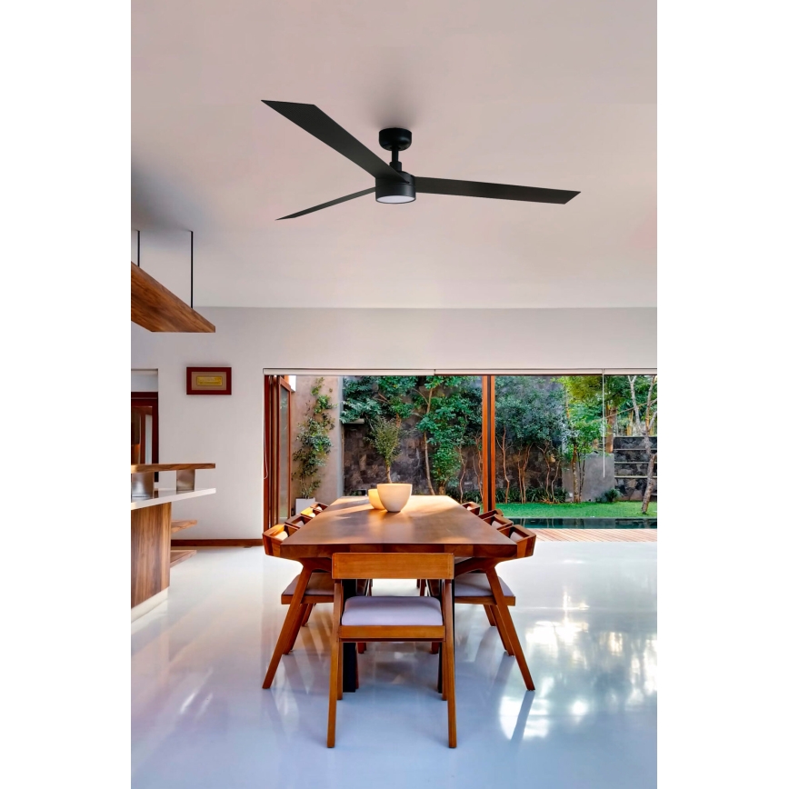 FARO 34293-1TW - Ventilatore da soffitto LED dimmerabile CRUISER XL LED/18W/230V 2700/3000/4000K Ø 160 cm nero + telecomando