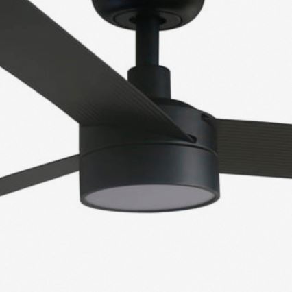 FARO 34293WT1S - Ventilatore da soffitto dimmerabile CRUISER XL LED/18W/230V 2700/3000/4000K Ø 160 cm nero Wi‑Fi Tuya + telecomando