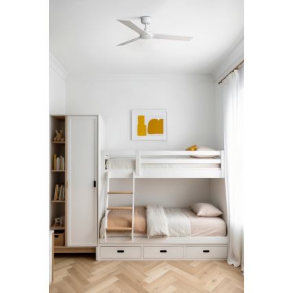 FARO 34295WP - Ventilatore da soffitto RUDDER S bianco diametro 106 cm SMART + telecomando