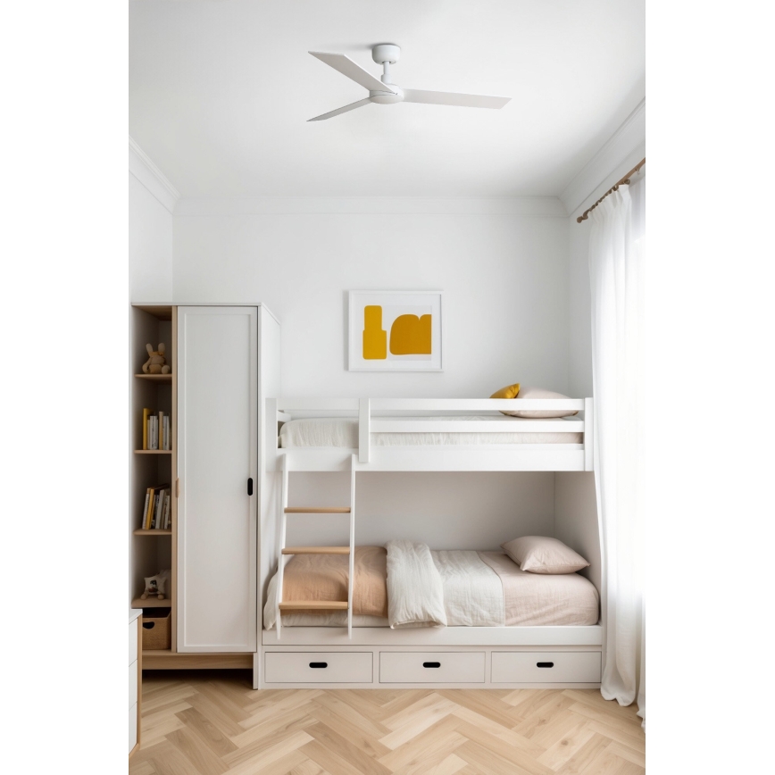 FARO 34295WP - Ventilatore da soffitto RUDDER S bianco diametro 106 cm SMART + telecomando